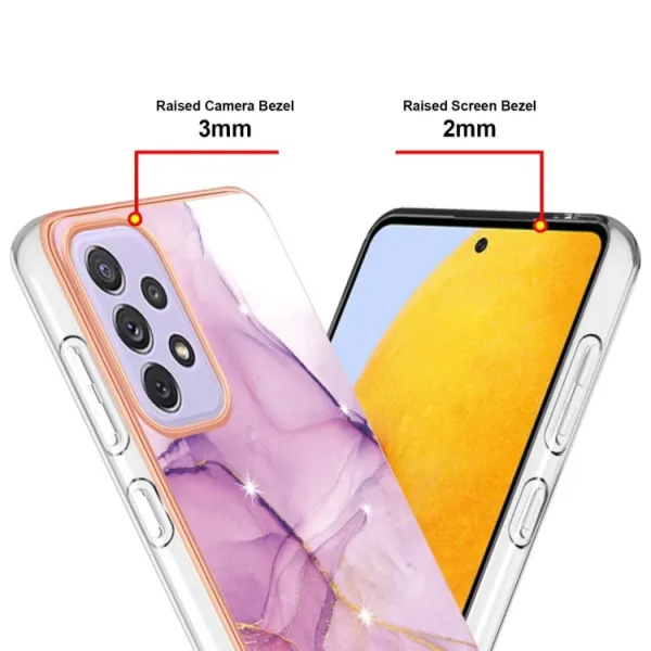 IMD MARBLE Ochranný kryt Samsung Galaxy A23 / A23 5G PURPLE