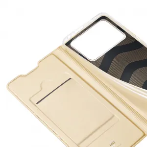 DUX Peňaženkový obal pre Xiaomi Poco X4 Pro 5G zlatý