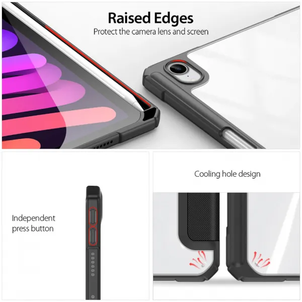 DUX TOBY Flipové puzdro Apple iPad mini 2021 / iPad mini 2024 čierne