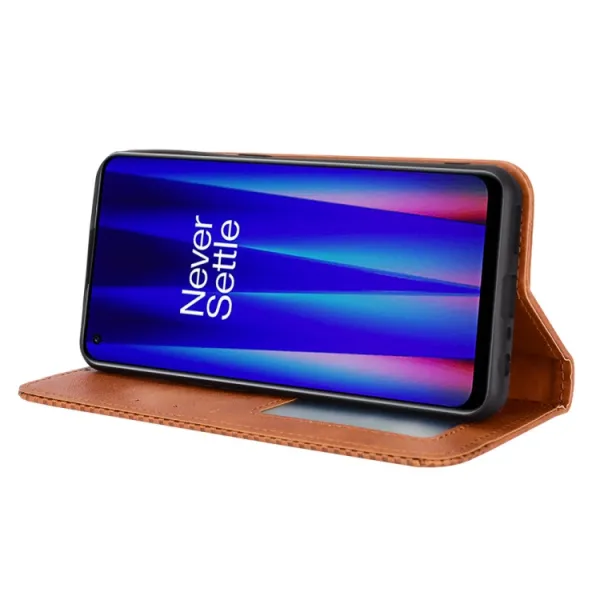 BUSINESS Peňaženkový kryt pre OnePlus Nord CE 2 5G hnedý