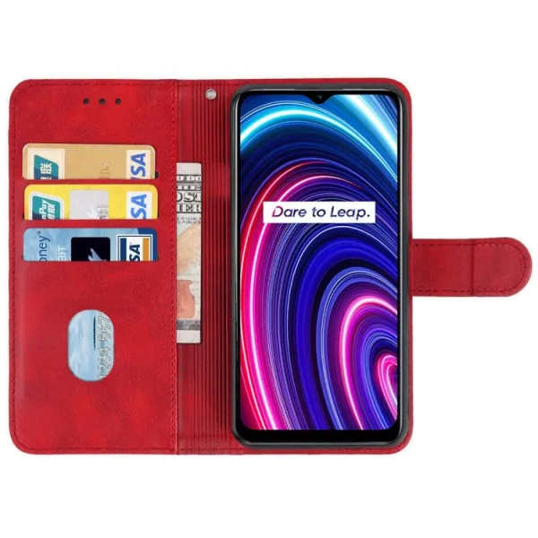 SMOOTH Peňaženkové puzdro Realme C25Y červené