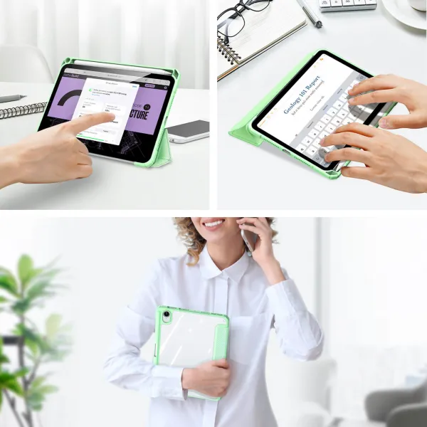 DUX TOBY Flipové puzdro Apple iPad mini 2021 / iPad mini 2024 zelené