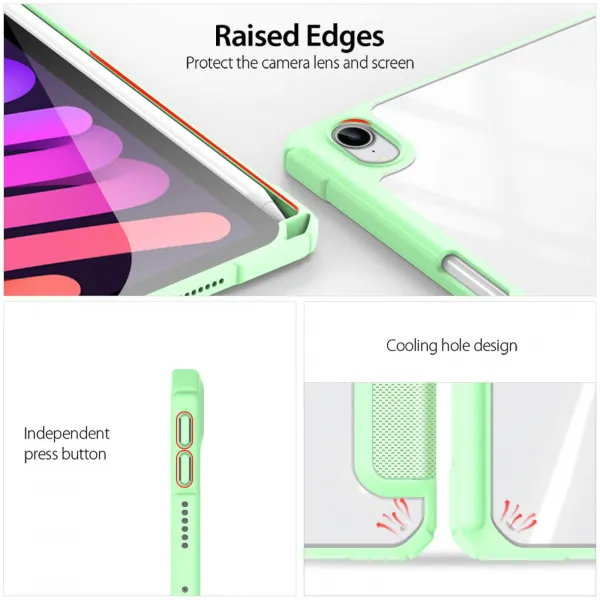 DUX TOBY Flipové puzdro Apple iPad mini 2021 / iPad mini 2024 zelené