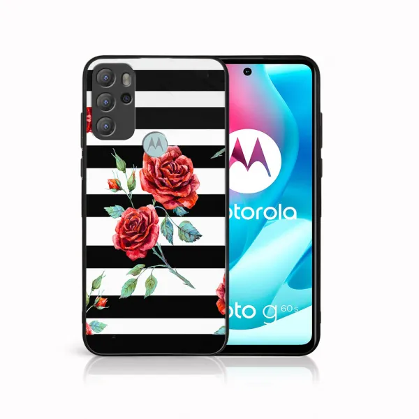 MY ART Silikónový obal Motorola Moto G60s BLACK and WHITE (034)