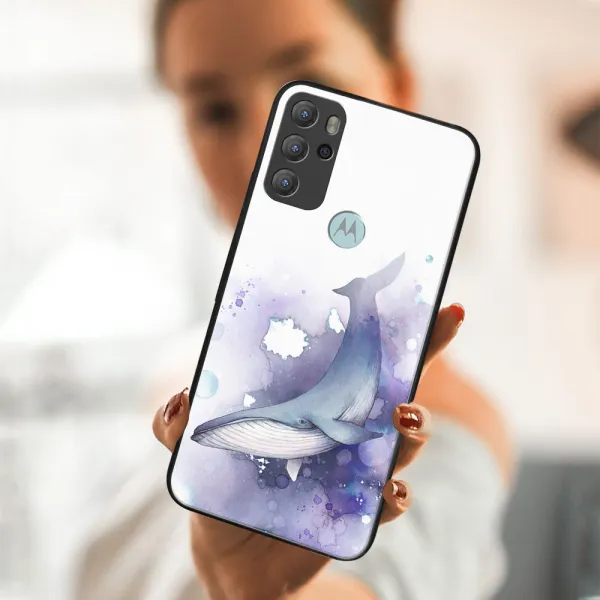 MY ART Silikónový obal Motorola Moto G60s WHALE (242)