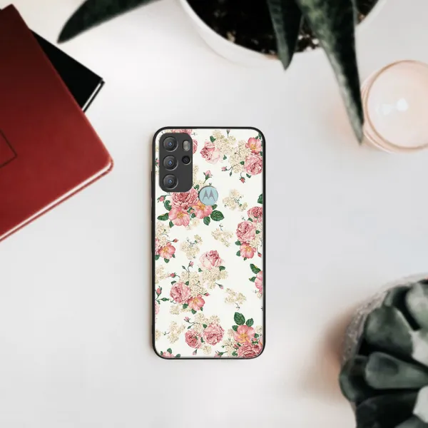 MY ART Silikónový obal Motorola Moto G60s PINK ROSES (016)