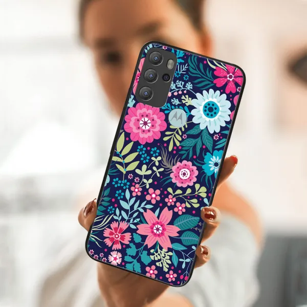 MY ART Silikónový obal Motorola Moto G60s FLORA (038)