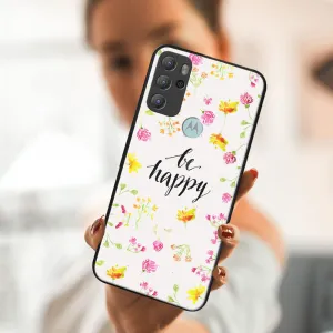 MY ART Silikónový obal Motorola Moto G60s BE HAPPY (019)