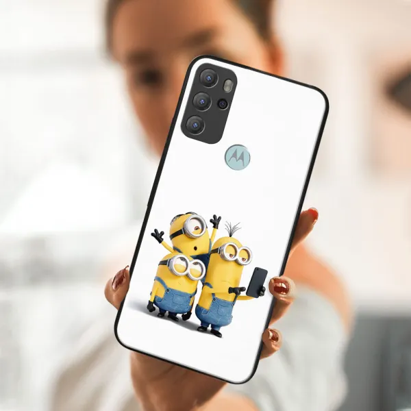 MY ART Silikónový obal Motorola Moto G60s MINIONS SELFIE (022)