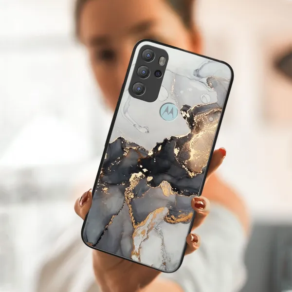 MY ART Silikónový obal Motorola Moto G60s GREY MARBLE (140)