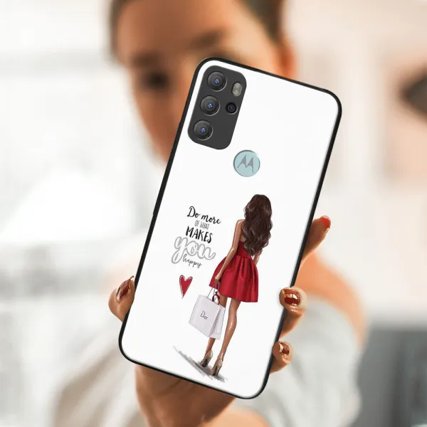 MY ART Silikónový obal Motorola Moto G60s RED DRESS (137)