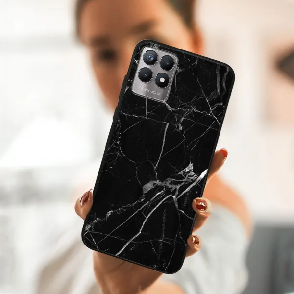 MY ART Silikónový obal Realme 8i BLACK MARBLE (142)