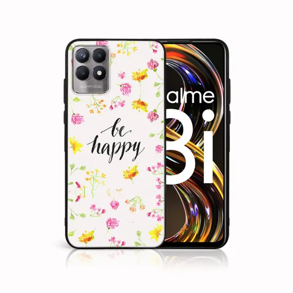 MY ART Silikónový obal Realme 8i BE HAPPY (019)