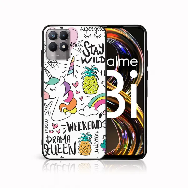 MY ART Silikónový obal Realme 8i UNICORN (063)