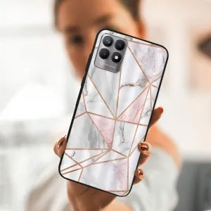 MY ART Silikónový obal Realme 8i PINK MARBLE (143)