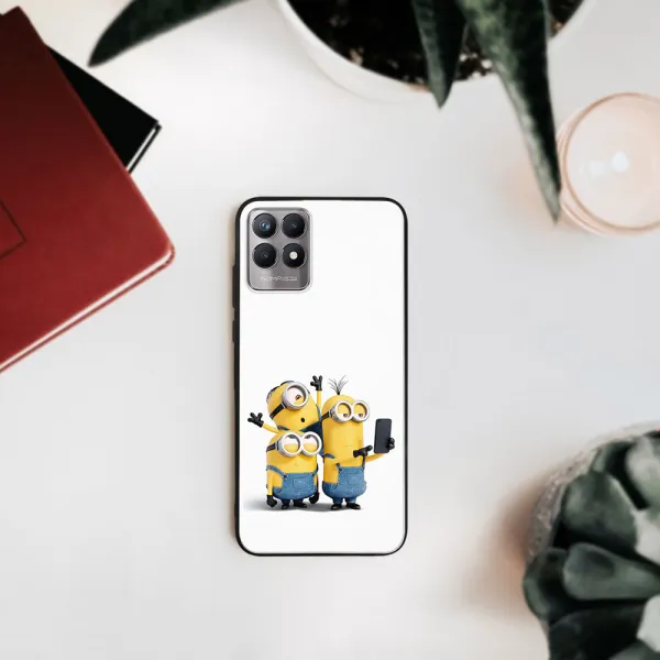 MY ART Silikónový obal Realme 8i MINIONS SELFIE (022)