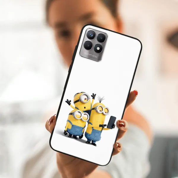 MY ART Silikónový obal Realme 8i MINIONS SELFIE (022)
