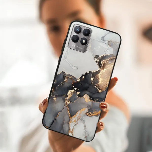 MY ART Silikónový obal Realme 8i GREY MARBLE (140)