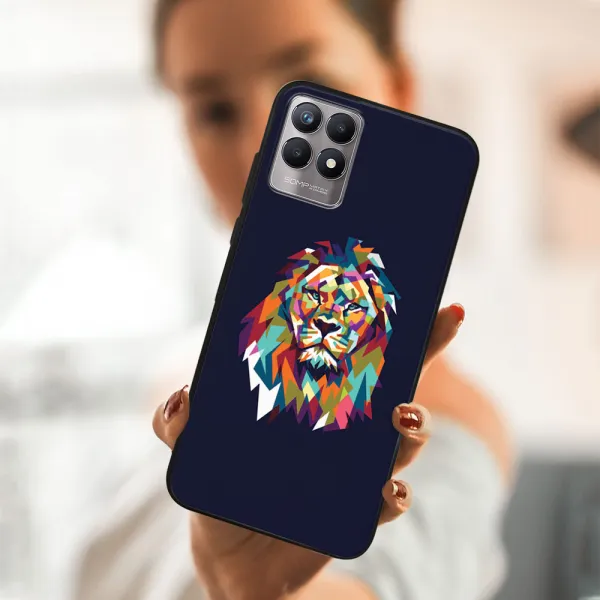 MY ART Silikónový obal Realme 8i LION (246)