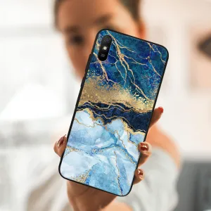 MY ART Silikónový obal Xiaomi Redmi 9A / 9AT BLUE MARBLE (141)