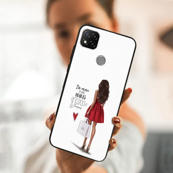 MY ART Silikónový obal Xiaomi Redmi 9C RED DRESS (137)