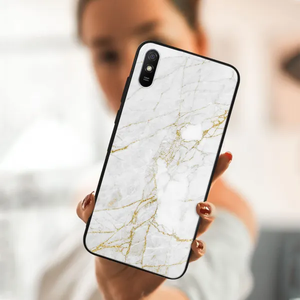 MY ART Silikónový obal Xiaomi Redmi 9A / 9AT WHITE STONE (011)