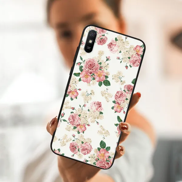 MY ART Silikónový obal Xiaomi Redmi 9A / 9AT PINK ROSES (016)