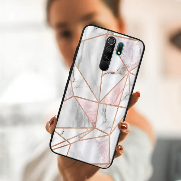 MY ART Silikónový obal Xiaomi Redmi 9 PINK MARBLE (143)