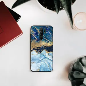 MY ART Silikónový obal Xiaomi Redmi 9 BLUE MARBLE (141)
