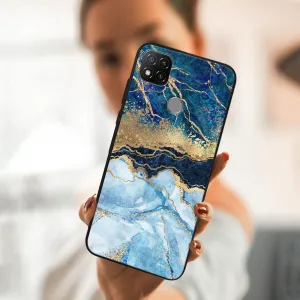 MY ART Silikónový obal Xiaomi Redmi 9C BLUE MARBLE (141)