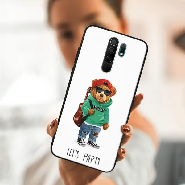 MY ART Silikónový obal Xiaomi Redmi 9 BEAR (177)
