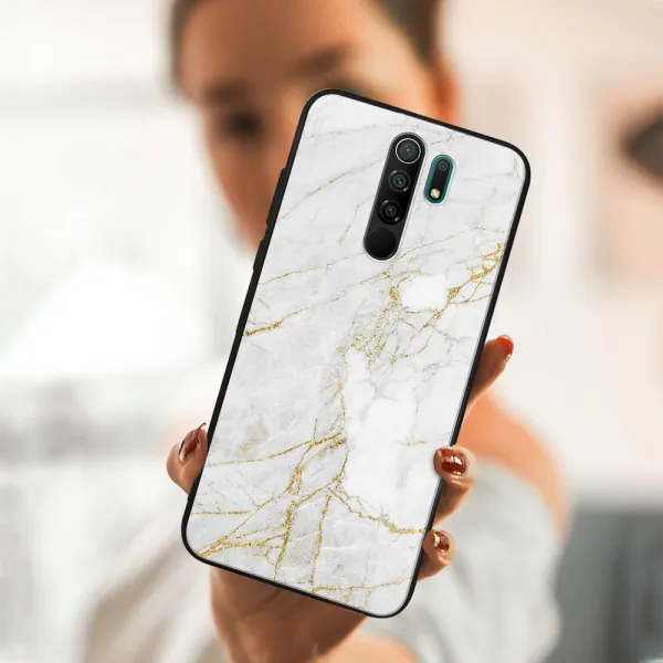 MY ART Silikónový obal Xiaomi Redmi 9 WHITE STONE (011)