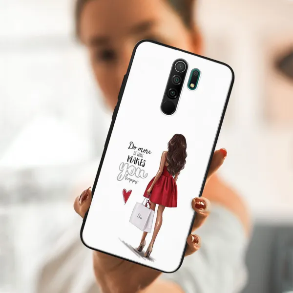 MY ART Silikónový obal Xiaomi Redmi 9 RED DRESS (137)
