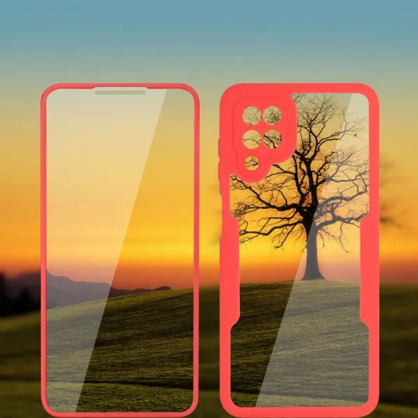 DUAL Obojstranný kryt s fóliou Samsung Galaxy A12 zelený