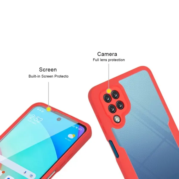 DUAL Obojstranný kryt s fóliou Samsung Galaxy A12 zelený