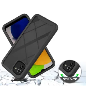 DUAL Obojstranný kryt s fóliou Samsung Galaxy A03 ružový
