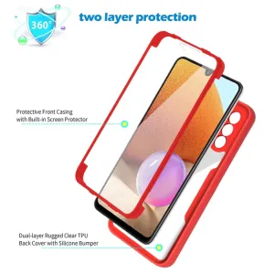 DUAL Obojstranný kryt s fóliou Samsung Galaxy A32 ružový