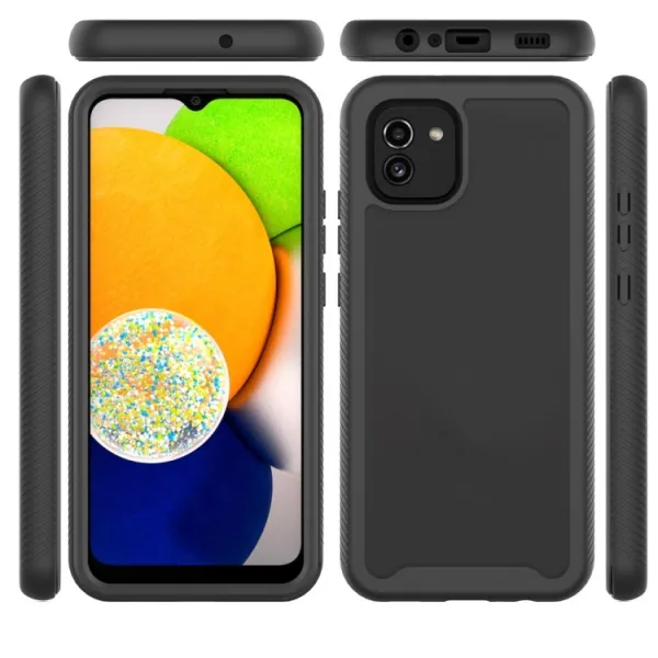DUAL Obojstranný kryt s fóliou Samsung Galaxy A03 ružový