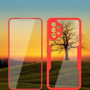 DUAL Obojstranný kryt s fóliou Samsung Galaxy A32 ružový