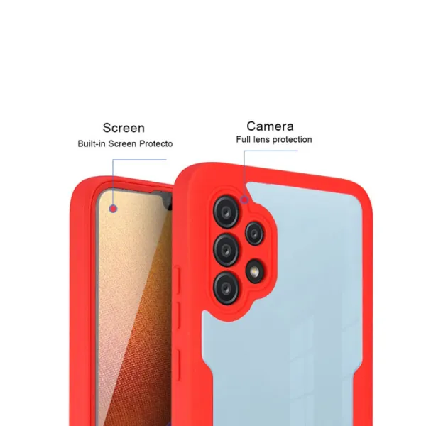 DUAL Obojstranný kryt s fóliou Samsung Galaxy A32 ružový