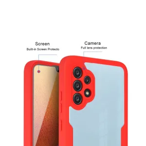 DUAL Obojstranný kryt s fóliou Samsung Galaxy A32 ružový