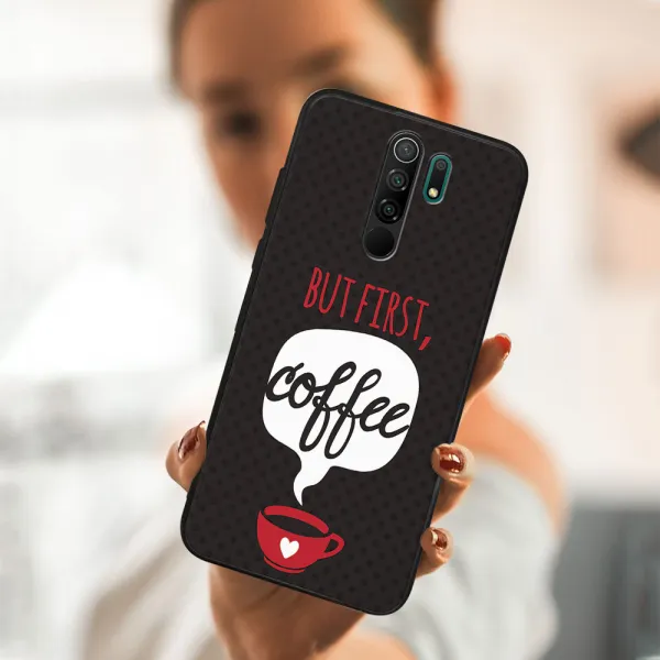 MY ART Silikónový obal Xiaomi Redmi 9 COFFEE (056)