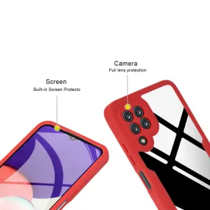DUAL Obojstranný kryt s fóliou Samsung Galaxy A22 zelený