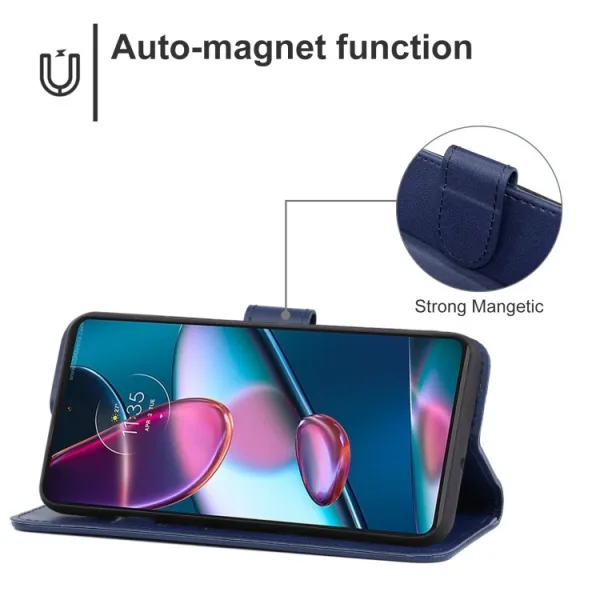 SMOOTH Peňaženkové puzdro Motorola Edge 30 Pro modré