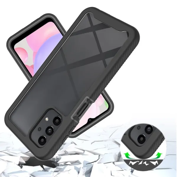 DUAL Obojstranný kryt s fóliou Samsung Galaxy A13 ružový