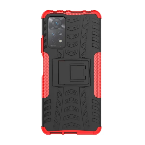 STAND Extra odolný obal Xiaomi Redmi Note 11 Pro 5G červený