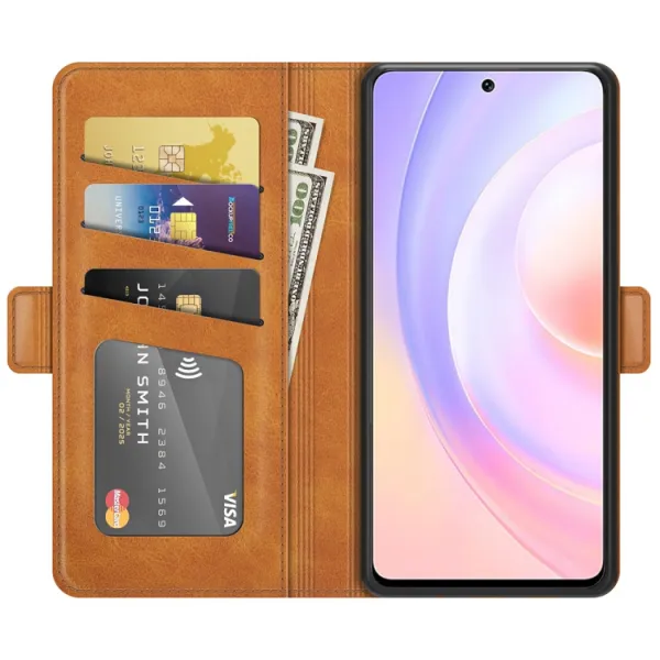 SIDE Peňaženkové puzdro Huawei Nova 9 SE svetlohnedé