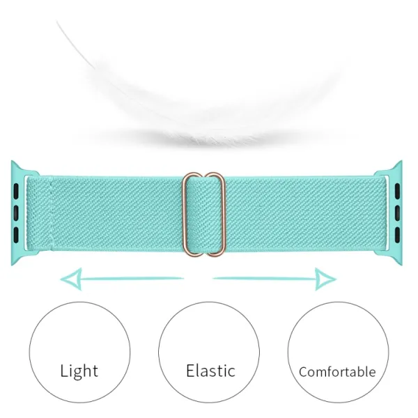 NYLON Remienok Apple Watch 9 / 8 / 7 (41mm) / 6 / SE / 5 / 4 (40mm) / 3 / 2 / 1 (38mm) svetlozelený