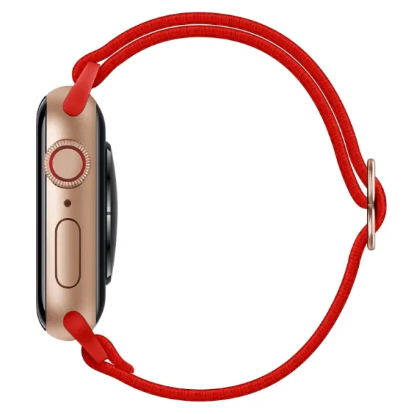 NYLON Remienok Apple Watch 9 / 8 / 7 (41mm) / 6 / SE / 5 / 4 (40mm) / 3 / 2 / 1 (38mm) červený