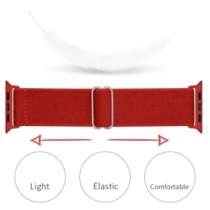 NYLON Remienok Apple Watch 9 / 8 / 7 (41mm) / 6 / SE / 5 / 4 (40mm) / 3 / 2 / 1 (38mm) červený